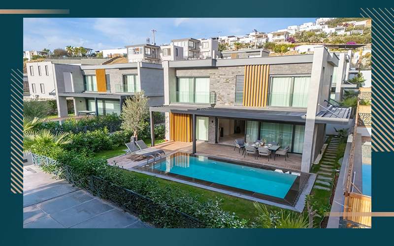 Luxurious and distinctive villas in the Gumusluk by the sea in Bodrum