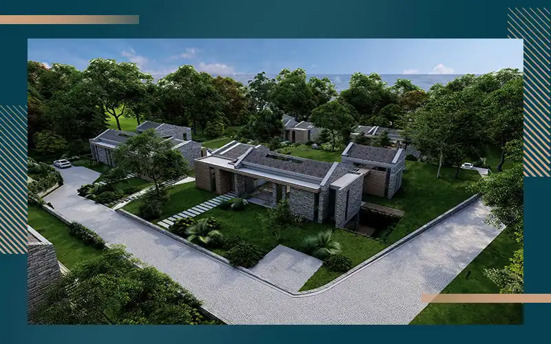 Luxury Mansions on the seafront of Bodrum city 